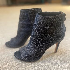 Joie Edison Black Peep Toe Bootie. 38.5